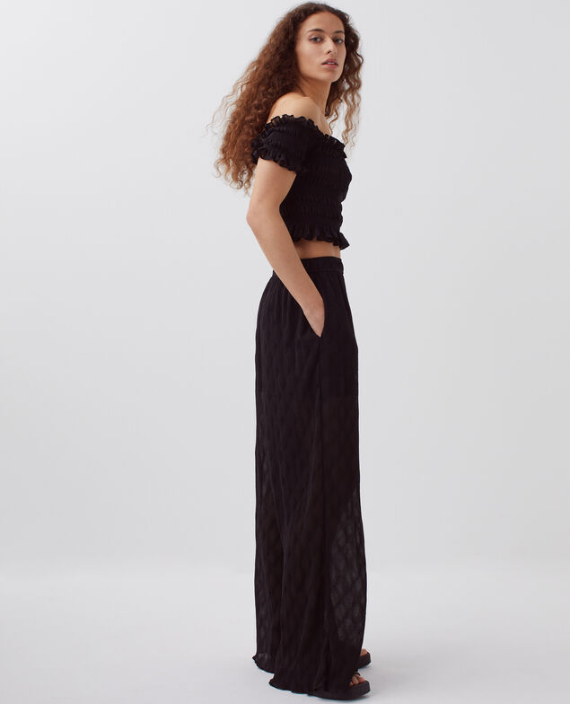 Pantalón amplio y fluido H091 black beauty