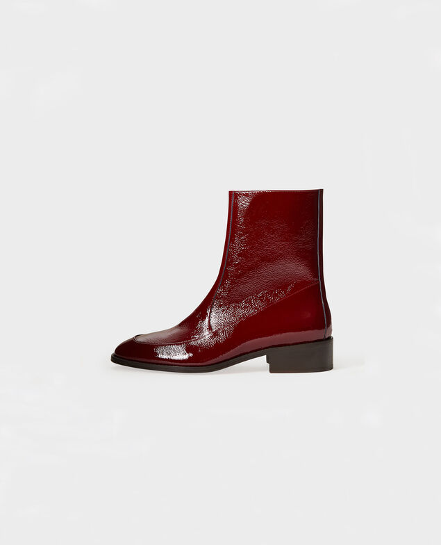  Botines ajustados de cuero Royale red