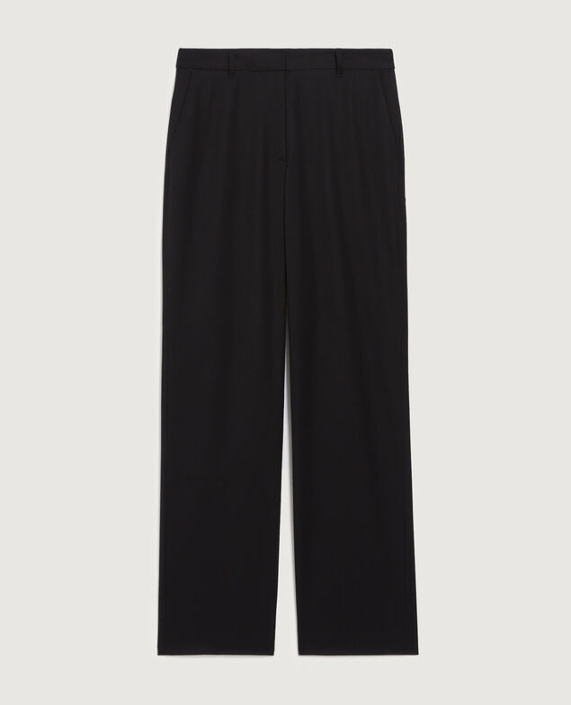 Pantalón recto de lana H091 black beauty