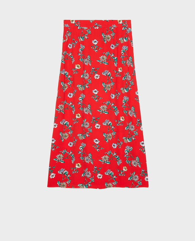 Falda de talle alto Herbier fiery red haze