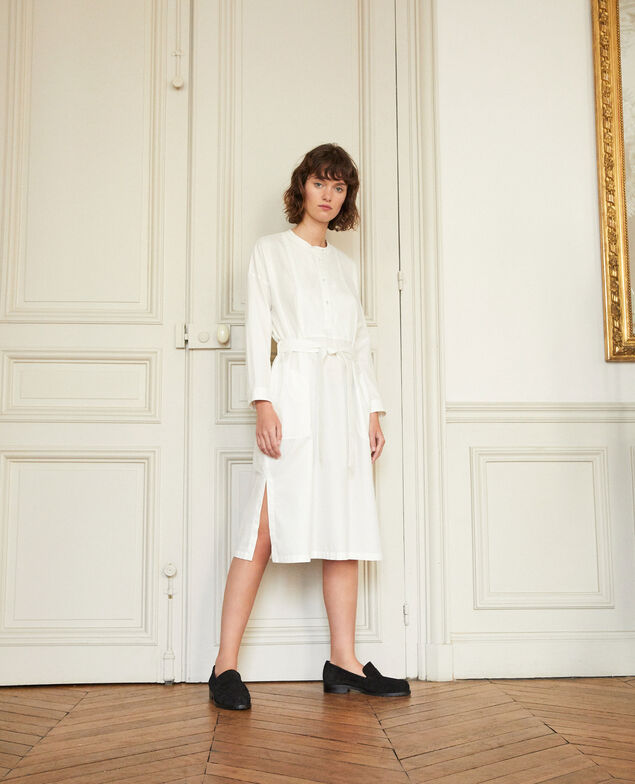 Vestido con pechera Blanco
