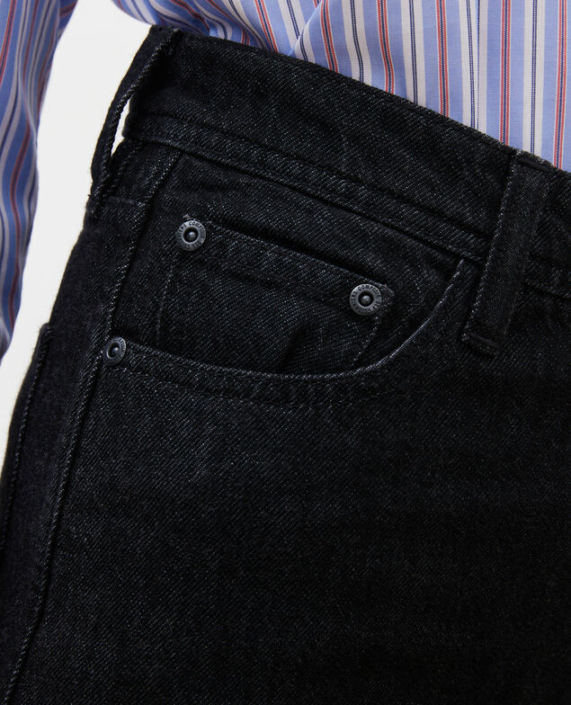REAL STRAIGHT - Jeans negros de talle alto y 5 bolsillos Noir denim