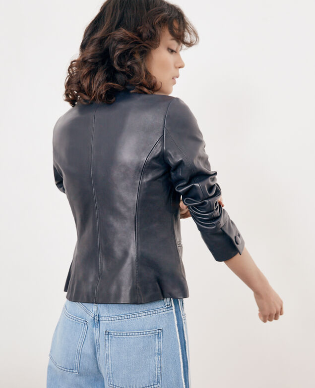 Chaqueta de cuero Navy