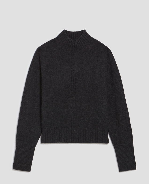Jersey de cachemir con cuello alto I080 moonless gray