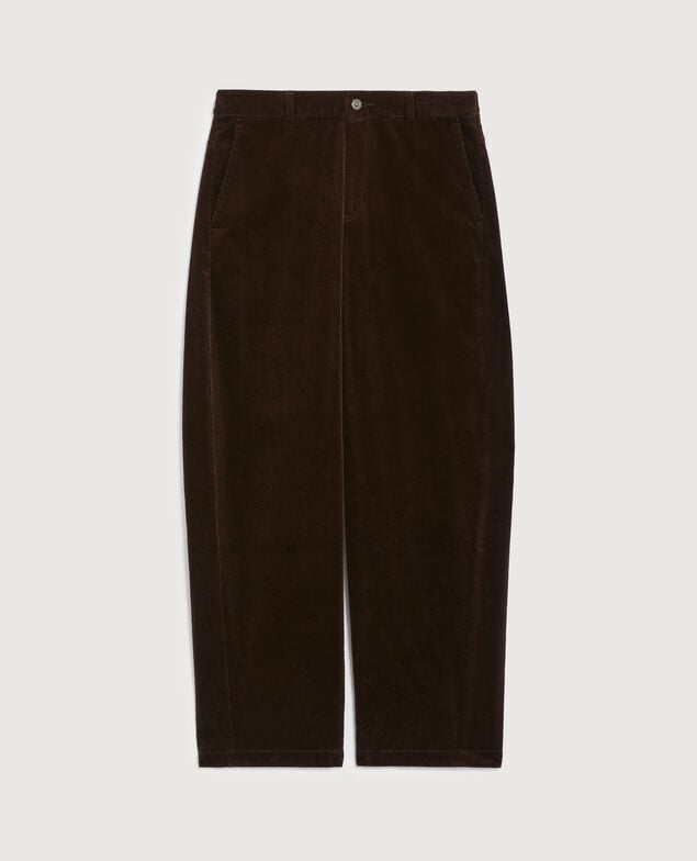 Pantalón barrel de pana U380 dark brown