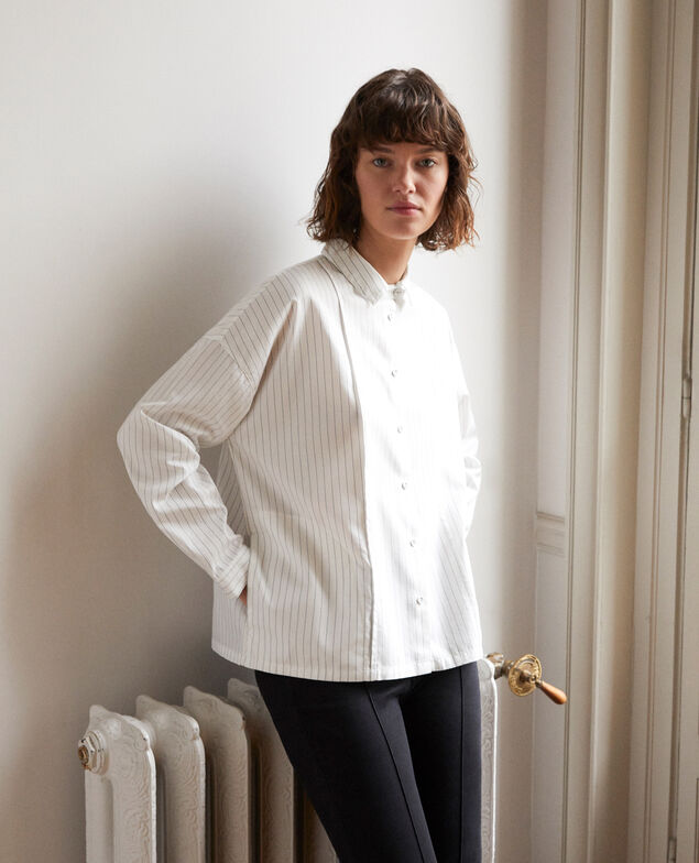 Camisa de corte recto Blanco