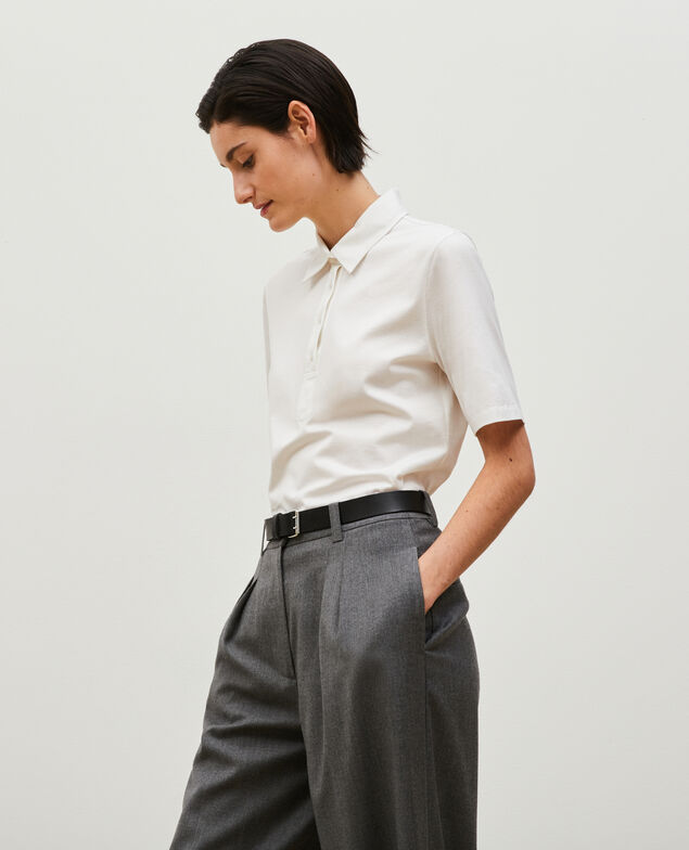 Polo de algodón egipcio Optical white