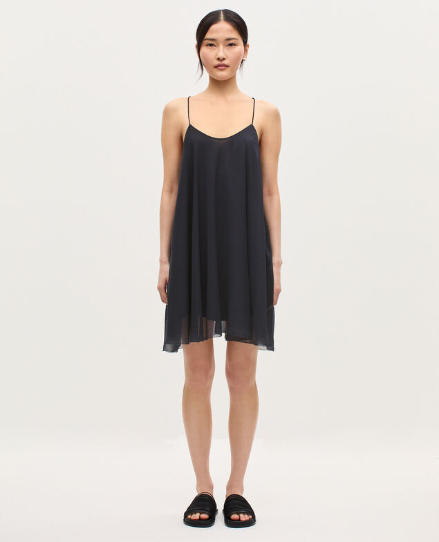 Vestido corto de muselina  K080 vulcan gray