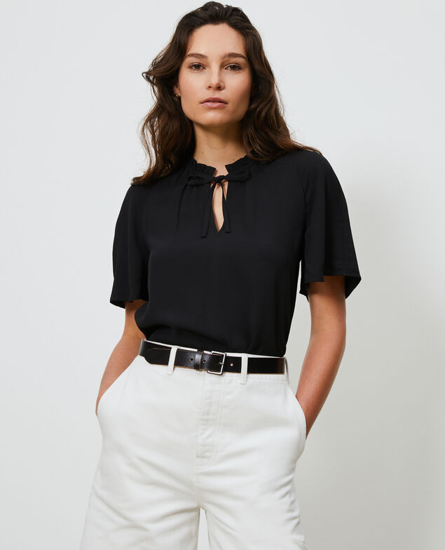 Blusa de manga corta Black beauty