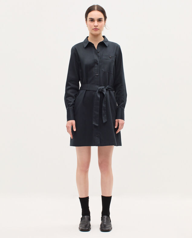 Vestido camisero corto estilo workwear K080 vulcan gray