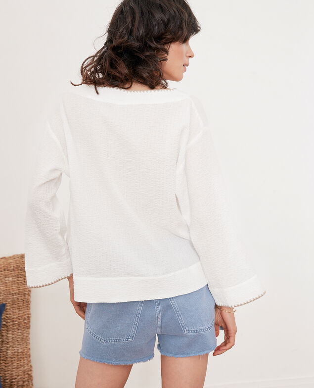 Prenda dos en uno: chaqueta o top casual Kaolin