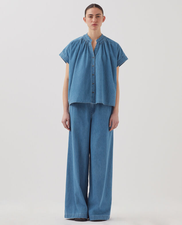 Camisa oversize de algodón J630 blue wash