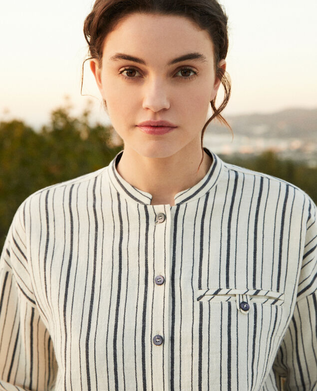 Camisa rayada Off white/navy stripes