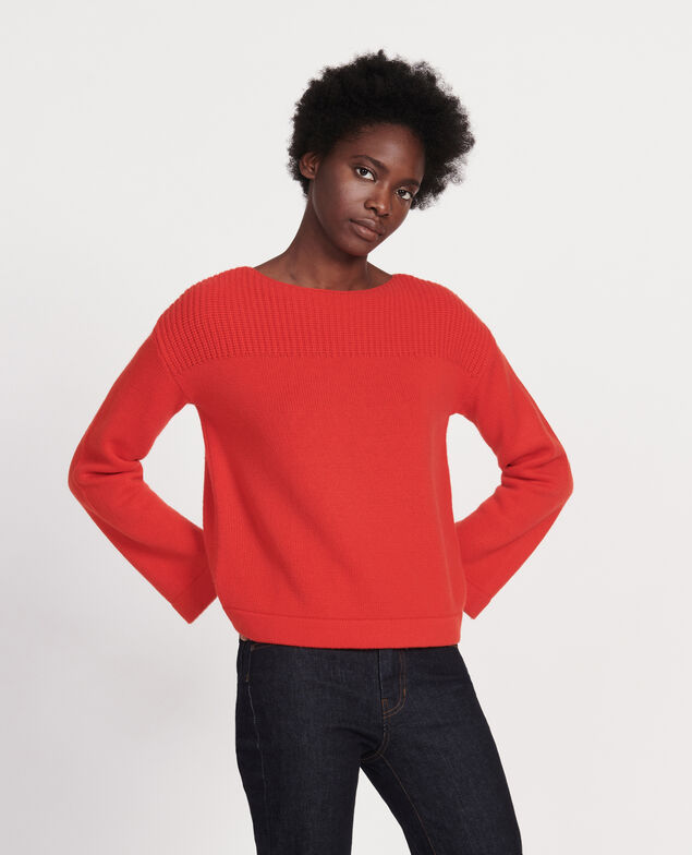 Jersey de lana y cachemir Fiery red