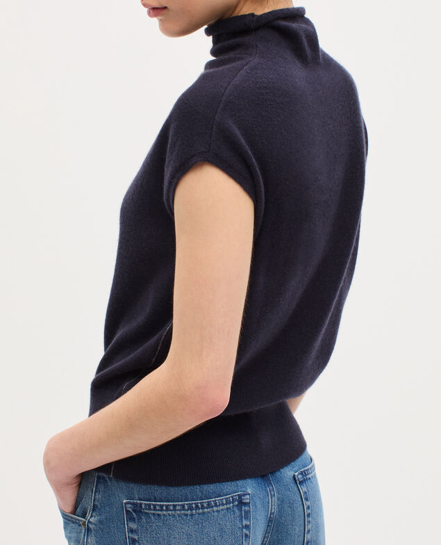 Jersey sin mangas de cachemir  K691 navy st gray
