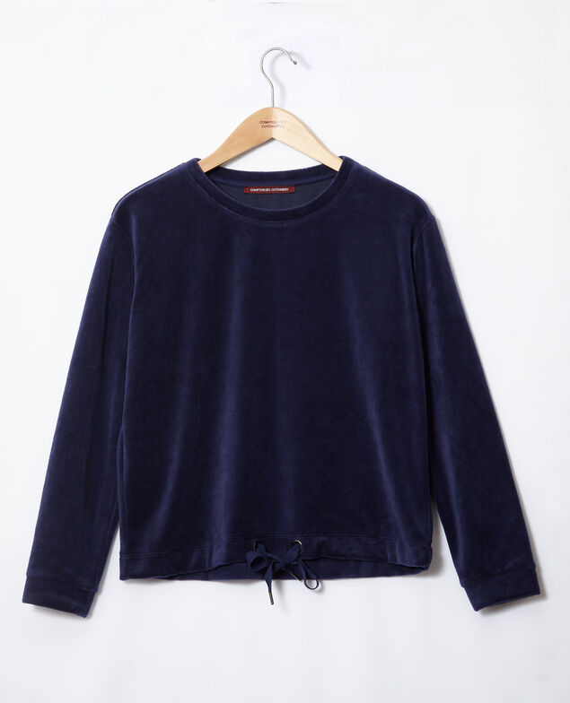 Sudadera de terciopelo Medieval blue