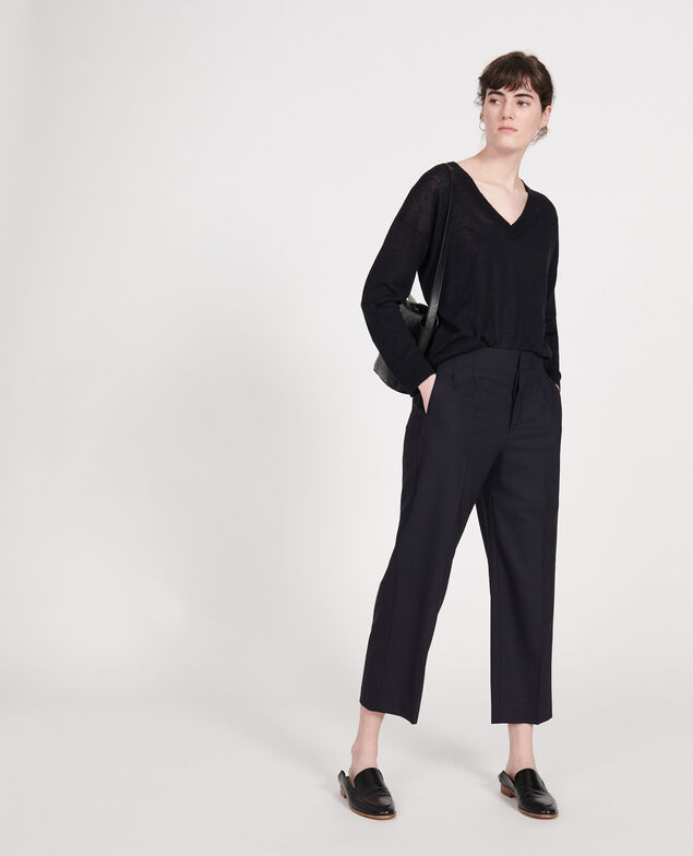 Pantalón de lana Dark navy