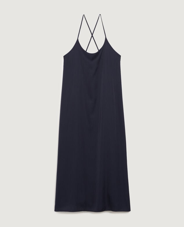 Vestido lencero satinado H695 night sky
