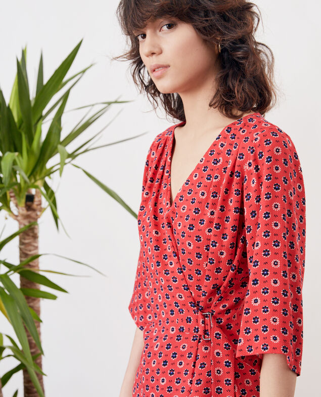 Blusa estampada con lazo Dandelion ultra pink