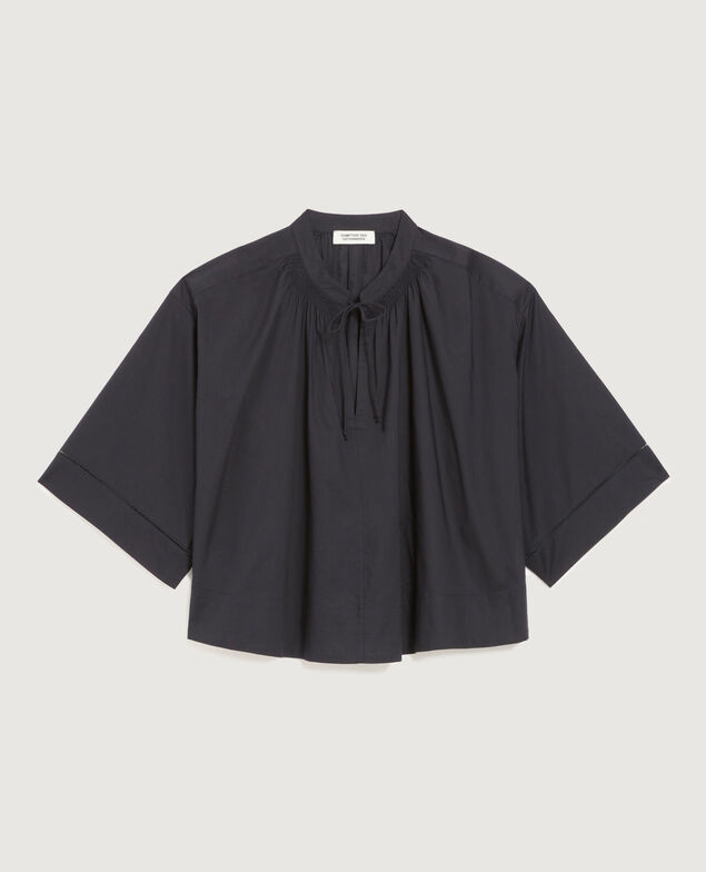 Blusa de gasa de algodón K080 vulcan gray