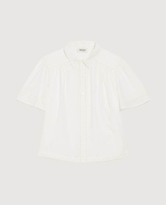 Camisa de gasa de algodón H013 gardenia