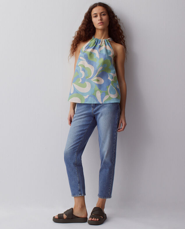 Top escote americano H643 anemone blue