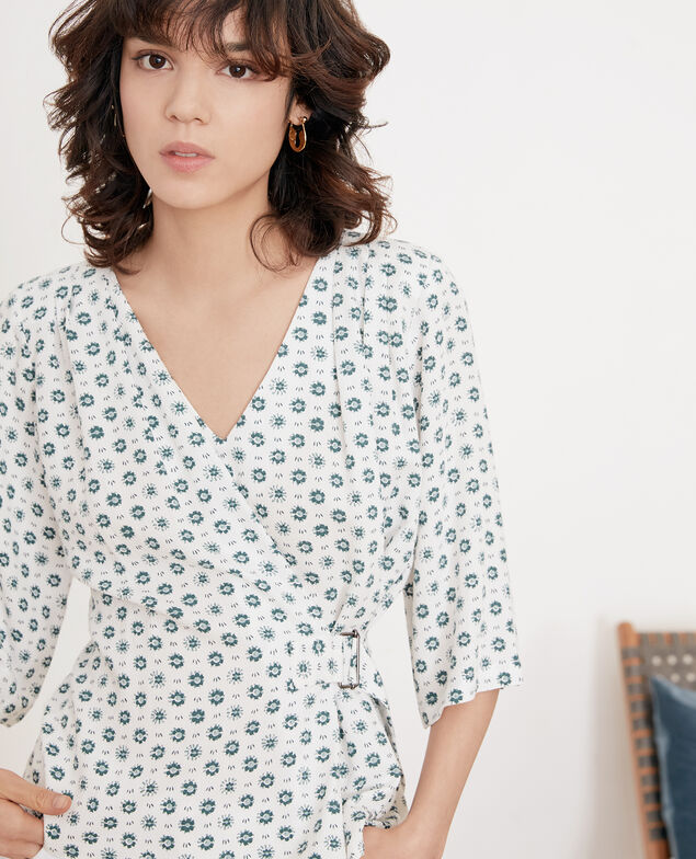 Blusa estampada con lazo Dandelion kaolin