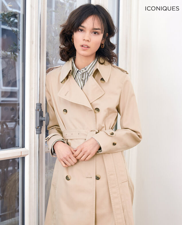 Trench corte icónico Tan