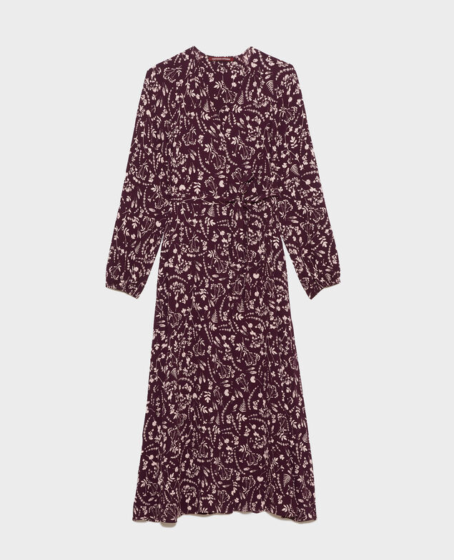 Vestido largo estampado Cyanotype purple