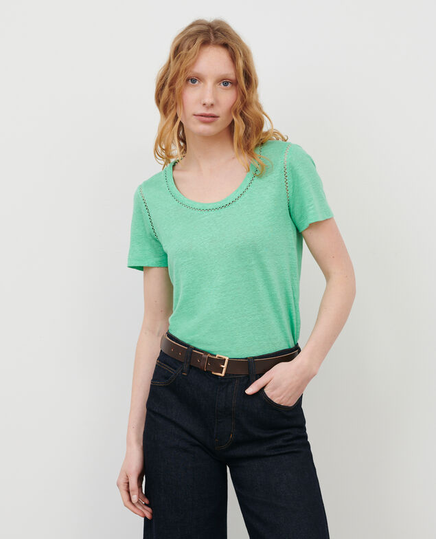Camiseta de lino Jade cream