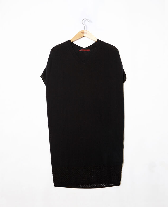Vestido de punto sin costuras Negro