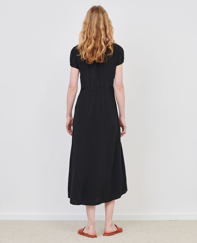 LUDIVINE - Vestido largo fluido 09 black