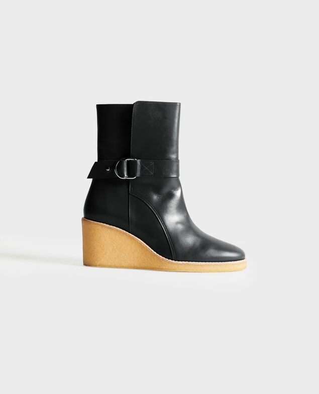 Botines de cuero con plataforma 4216 black_beauty