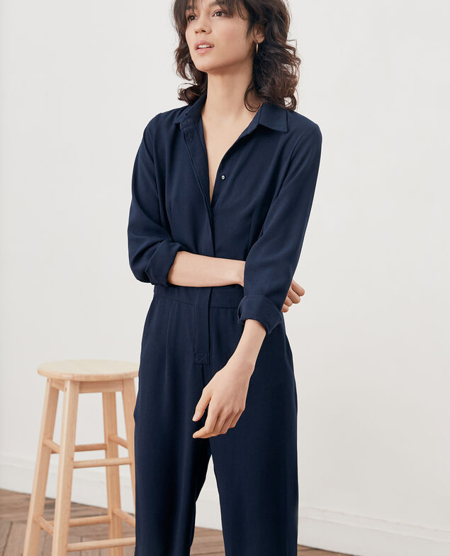 Mono camisa fluida Navy