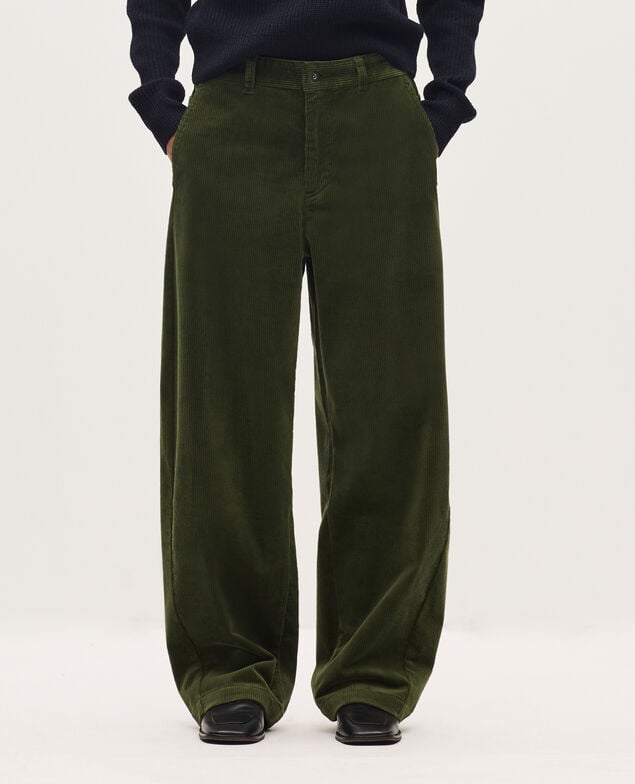 Pantalón barrel de pana U550 green