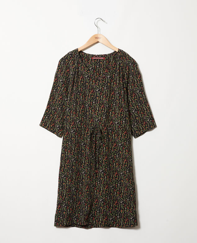 Vestido estampado Daphne noir
