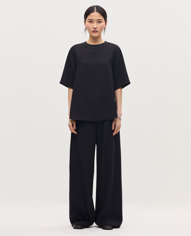 Top de crepé satinado H091 black beauty