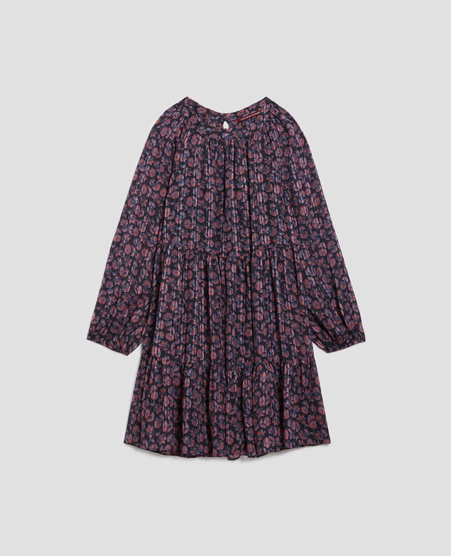 Vestido corto fluido I691 indienne navy