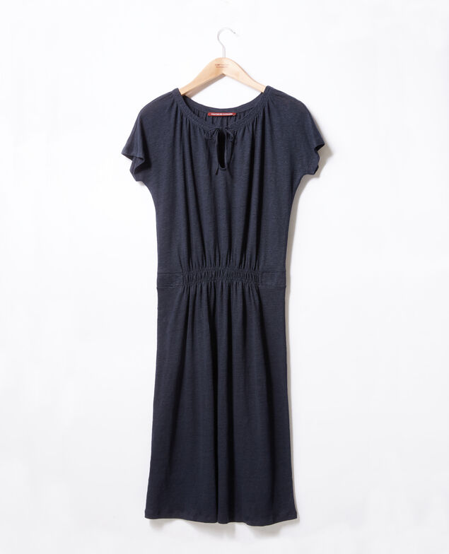Vestido de lino Navy