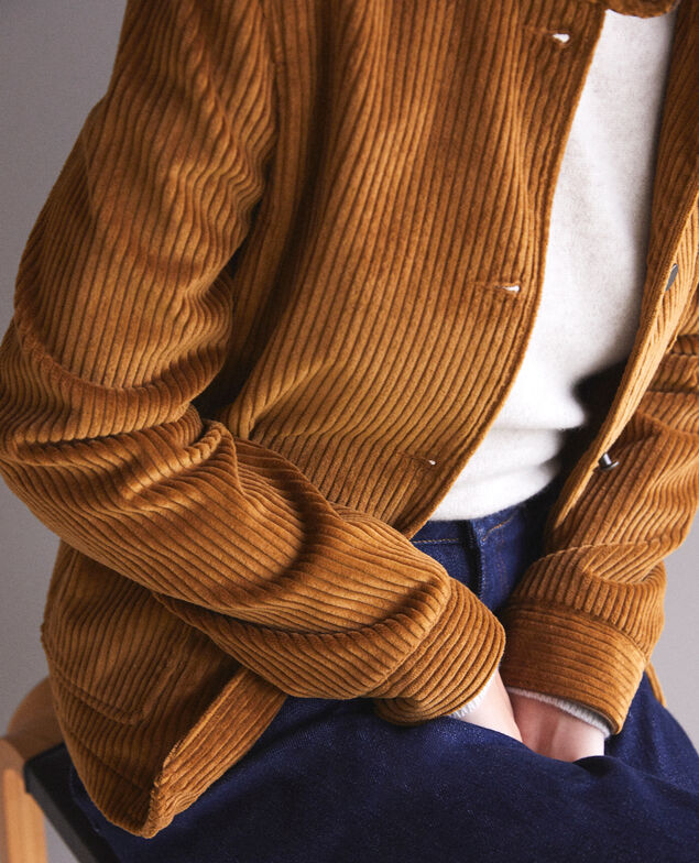Chaqueta de pana gruesa Golden brown
