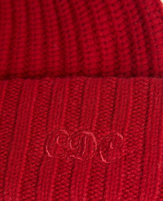 Gorro de lana con las letras "CDC" bordadas Royale red