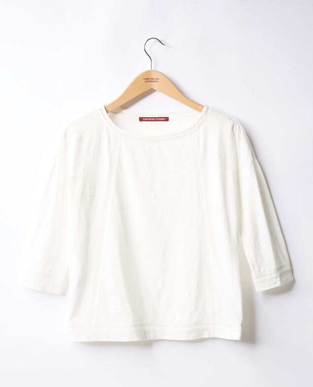 Camiseta con detalles de fantasía Blanc