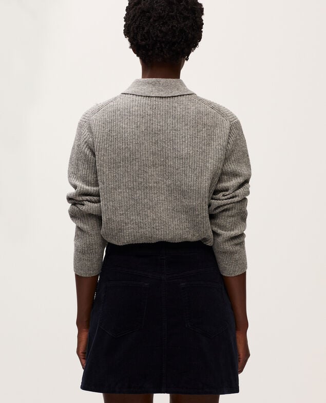 Falda corta de pana U690 navy