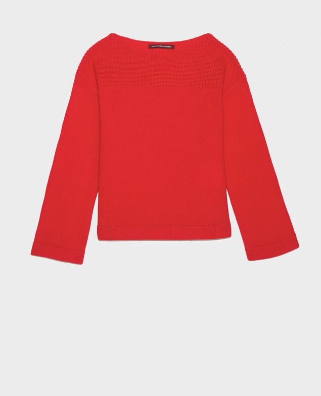Jersey de lana y cachemir Fiery red