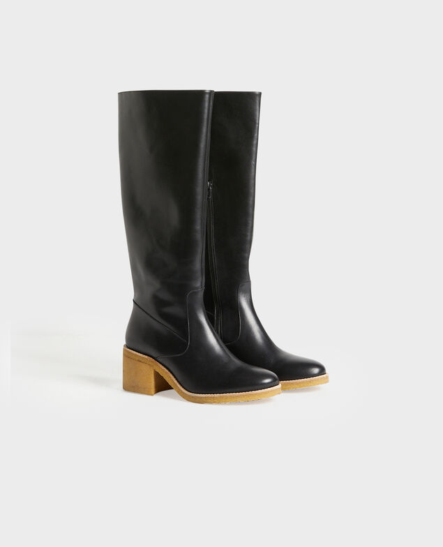 Botas de cuero con suela de crepé 4216 black_beauty