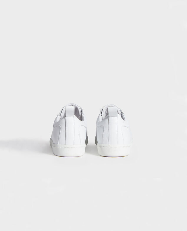 Sneakers de cuero con cordones Optical white