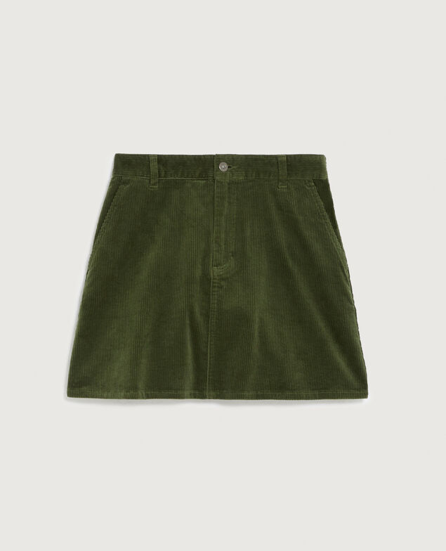 Falda corta de pana U550 green