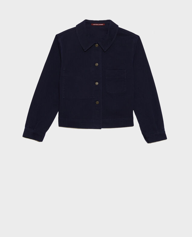 Chaqueta corta de algodón Maritime blue