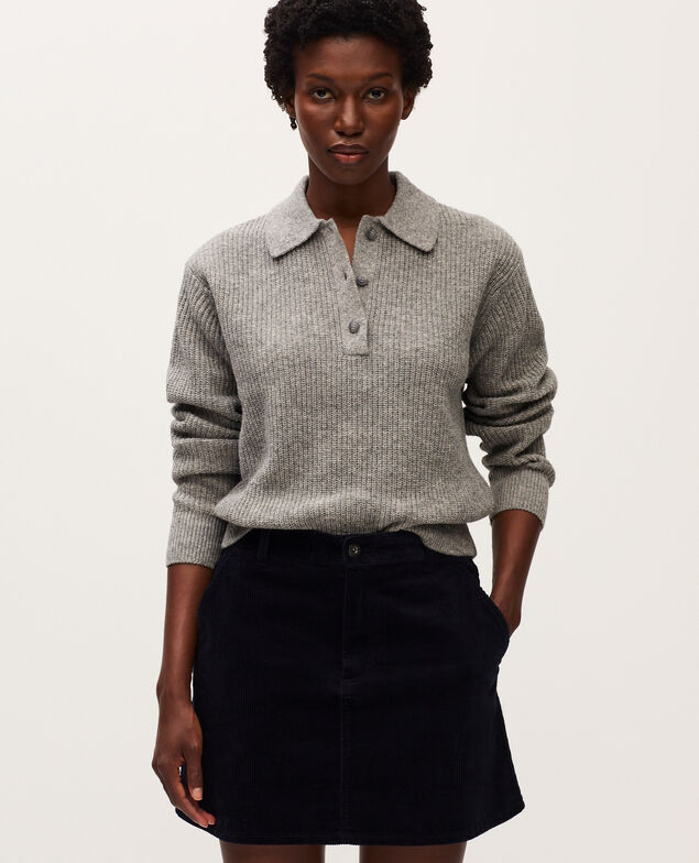 Falda corta de pana U690 navy