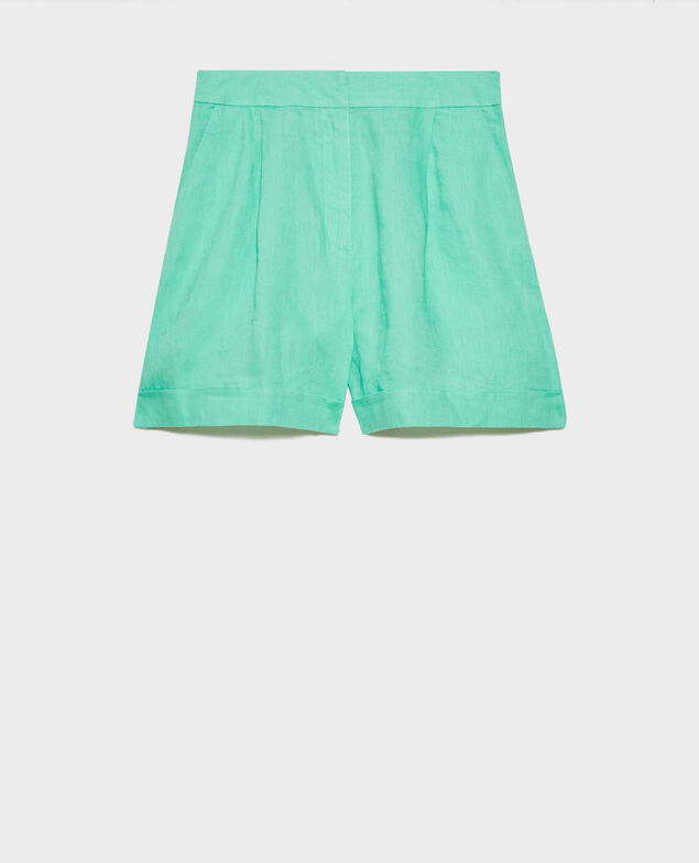 Short corto de lino Jade cream